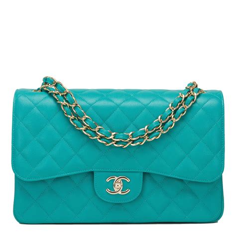 chanel mini flap turquoise with white interior bag|Chanel mini flap bags.